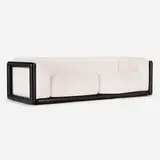 Carlo Scarpa, Cornaro 220 sofa, 1973, lacquered wood, fabric upholstery