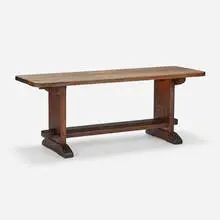 Skoga dining table by Axel Einar Hjorth, 1932, acid-stained pine, sold Jun 2024
