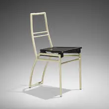 Eileen Gray, Important chair, c. 1926, enameled iron, lacquered wood