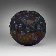Franco Deboni, Vase, 2013, internally decorated glass with applied details