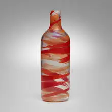 Carlo Scarpa, Pennellate vase, model 3664, c. 1947, glass with applied opaque and transparent glass