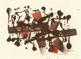 Die roten Blätter by Fritz Winter, 1964, Öl auf Papier, sold Jun 2017