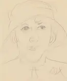 Frau mit Hut by Otto Dix, Um 1920, Bleistift auf Papier, sold Dec 2018