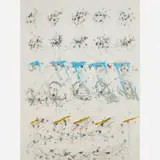 Large untitled drawing (Framed) by Dale Chihuly, sold Jan 2019
