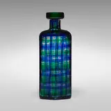 Tartan bottle with stopper by Ercole Barovier and Christian Dior, 1969, polychrome glass rods, sold Jun 2024