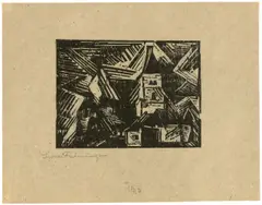 Schlosskirche by Lyonel Feininger, 1918, Holzschnitt auf Kozo-Papier, sold Nov 2018