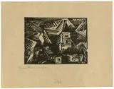 Lyonel Feininger, Schlosskirche, 1918, Holzschnitt auf Kozo-Papier