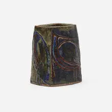 Unique vase by Carl-Harry Stålhane, 1963, glazed earthenware, sold May 2024