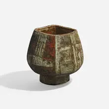 Vase by Carl-Harry Stålhane, 1963, glazed stoneware, sold May 2024