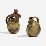 Pitchers, set of two by Bode Willumsen, 1959, 1963, glazed porcelain, glazed stoneware, sold May 2024