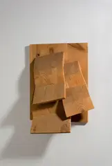 Ursula Sax, Wasserbild, 1977, Holz-Wandobjekt