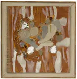 Carl Buchheister, Komposition Hoko 2, 1956, Öl, Sand und Glas auf Holz