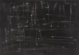 Ohne Titel by Günther Förg, 1996, Kreide auf Black Ghesso auf schwarzem Karton, sold Dec 2016