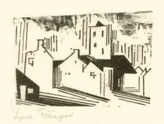 Straße by Lyonel Feininger, 1920, Holzschnitt auf dünnem Japan, sold Dec 2016