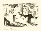 Lyonel Feininger, Straße, 1920, Holzschnitt auf dünnem Japan