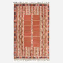 Barbro Nilsson, Salerno Röd flatweave carpet, 1948, hand-woven wool