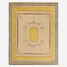Pile carpet by Märtha Gahn, c. 1930, hand-knotted wool, sold May 2024