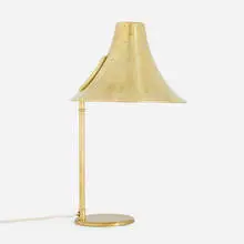 Table lamp, model 9208 by Paavo Tynell, c. 1940, brass, lacquered brass, sold May 2024
