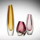 Gunnel Nyman, Vases, set of three, c. 1945, hand-blown glass