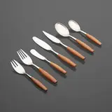Jens Quistgaard, Fjord flatware, stainless steel, teak