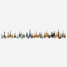 John Andersson, Collection of thirty-five miniature vessels, c.1950, glazed stoneware