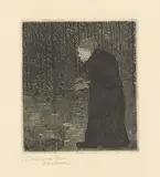 Paula Modersohn-Becker, Blinde Frau im Walde, Um 1900, Radierung und Aquatinta auf Velin