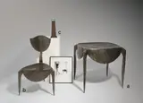 André Dubreuil, Paris“ Chair, 1988, Stahlblech, gebogen, geschweißt, patiniert (acier brulé) – Hersteller: André Dubreuil (A.D. Decorative Arts, France/U.K.)