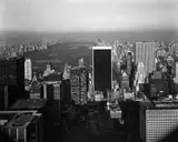 Nicholas Nixon, View North from 49th Street & Fifth Avenue New York City, 1975, Vintage oder früher Silbergelatine-Kontaktabzug