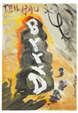 Jörg Immendorff, TEILBAU BrrrD, 1978, Gouache auf Papier