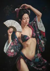 Katarzyna Rekiel, Nihon Buyo II, 2026, 2026, pastel, karton