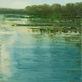 Pejzaż wiślany CXLII/142, 2026 by Jagoda Kaczmarczyk-Hudzik, 2026, olej, płótno, sold Oct 2026
