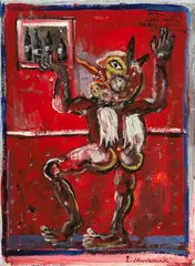 Eugeniusz Markowski, Diavoletto lubi wino ze wszytskich ..., ok. 1979, 1979, olej, płótno