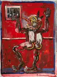 Eugeniusz Markowski, Diavoletto lubi wino ze wszytskich ..., ok. 1979, 1979, olej, płótno