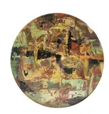 Antoni Suchanek, Talerz, 1960 r., 1960, olej, drewno, średnica 27