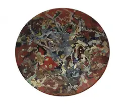 Antoni Suchanek, Talerz, 1960 r., 1960, olej, drewno, średnica 24