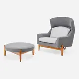 Jens Risom, Lounge chair and ottoman, Ralph Pucci International