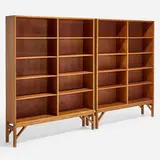 Bookcases, pair by Børge Mogensen, c. 1945, teak, sold May 2024