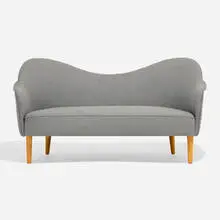 Samspel sofa by Carl Malmsten, c. 1950, upholstery, beech, sold May 2024
