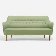 Carl Malmsten, Samsas sofa, c. 1960, upholstery, beech