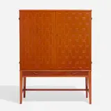 Cabinet by David Rosén, c. 1955, mahogany, brass, stained beech, sold May 2024