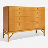 Cabinet, model 234 by Børge Mogensen, c. 1960, oak, brass, sold May 2024