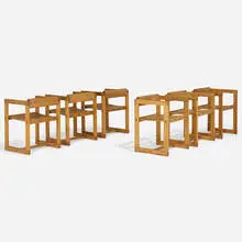 Edvin Helseth, Dining chairs model 313 from the Trybo series, set of six, 1967, pine