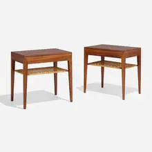 Severin Hansen Jr., Nightstands, pair, c. 1965, rosewood, cane