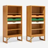 Børge Mogensen, Cabinets, pair, c. 1955, oak, painted wood, steel
