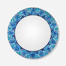 Bodil Eje, Wall mirror, c. 1960, enameled metal, mirrored glass
