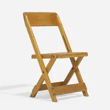 Folding chair by Ilmari Tapiovaara, c. 1949, birch, birch plywood, sold May 2024