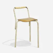 Ilmari Tapiovaara, Experimental Lukki stool, 1954, painted steel, plywood, cane