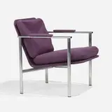 Ilmari Tapiovaara, Kiki lounge chair, c. 1960, chrome-plated steel, upholstery