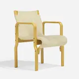Ilmari Tapiovaara, Prototype Silvia chair, 1978, laminated birch, fabric upholstery