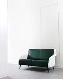 Two Seater Sofa from the Hotel Parco dei Principi, Sorrento, Italy by Gio Ponti and Carlo di Carli, circa 1960, vinyl and ebonised wood, sold Apr 2016